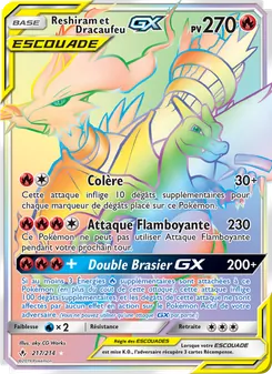 Carte Reshiram et Dracaufeu GX 217/214 – Alliance Infaillible