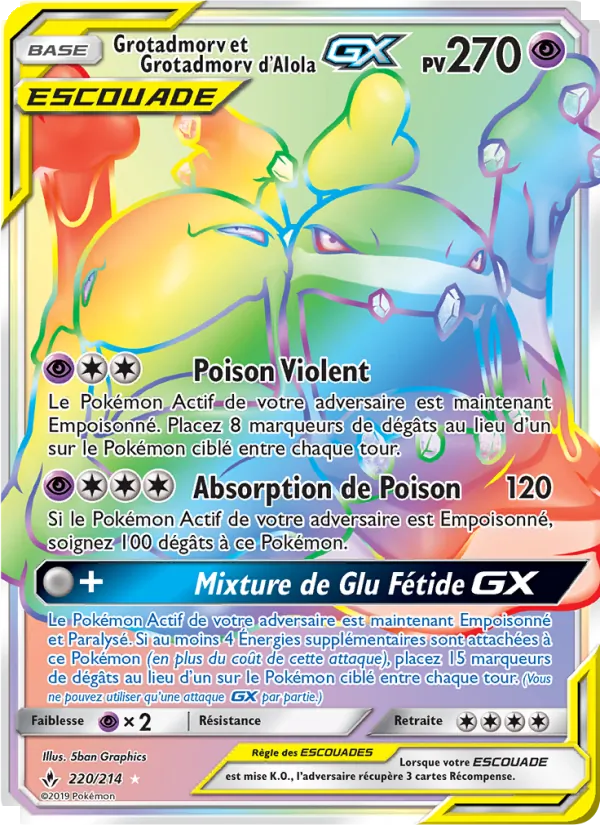 Carte Grotadmorv et Grotadmorv d’Alola GX 220/214 – Alliance Infaillible