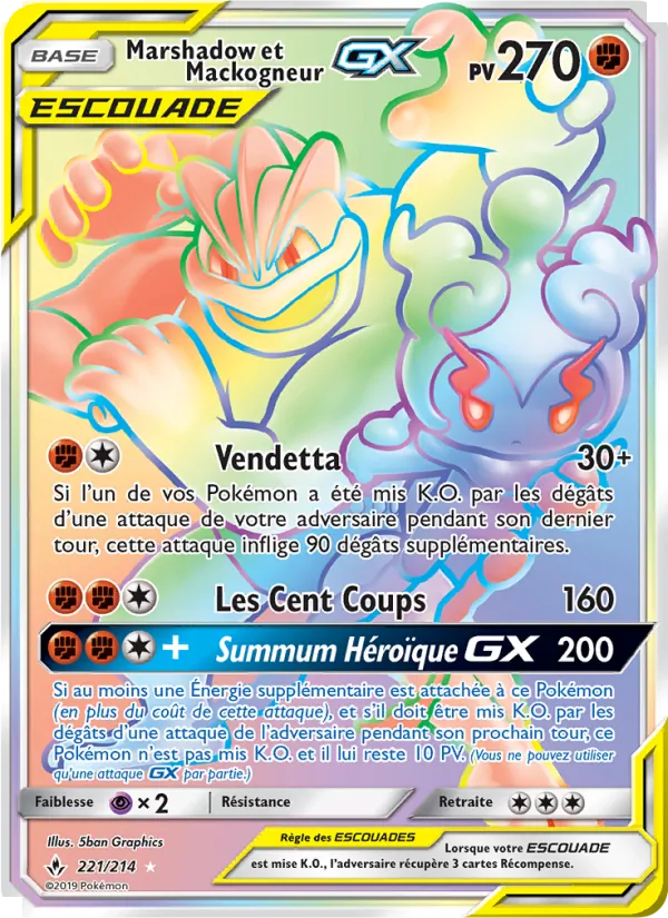 Carte Marshadow et Mackogneur GX 221/214 – Alliance Infaillible