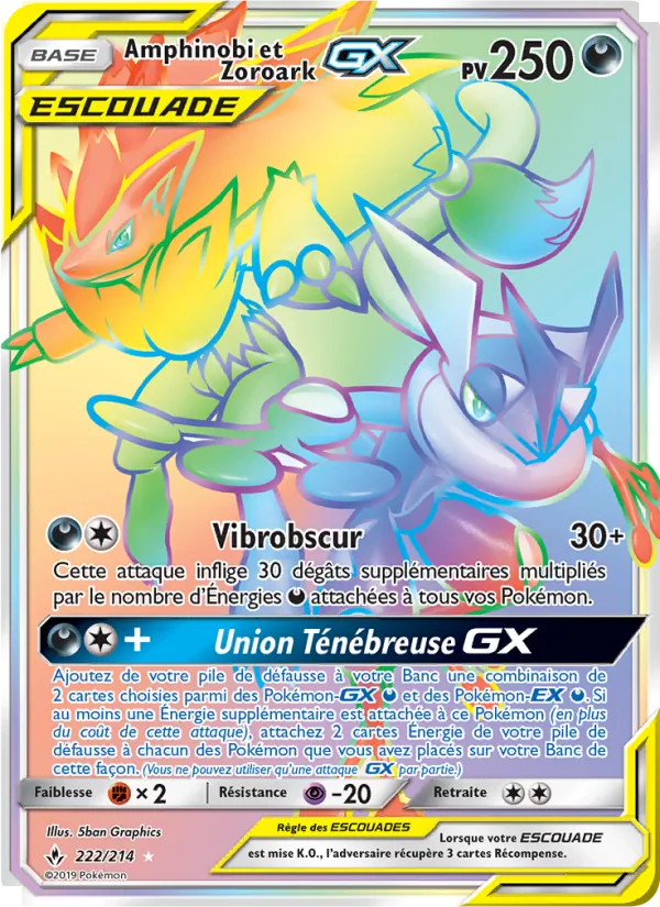 Carte Amphinobi et Zoroark GX 222/214 – Alliance Infaillible