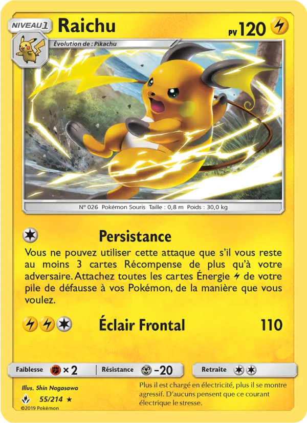 Carte Raichu 55/214 – Alliance Infaillible