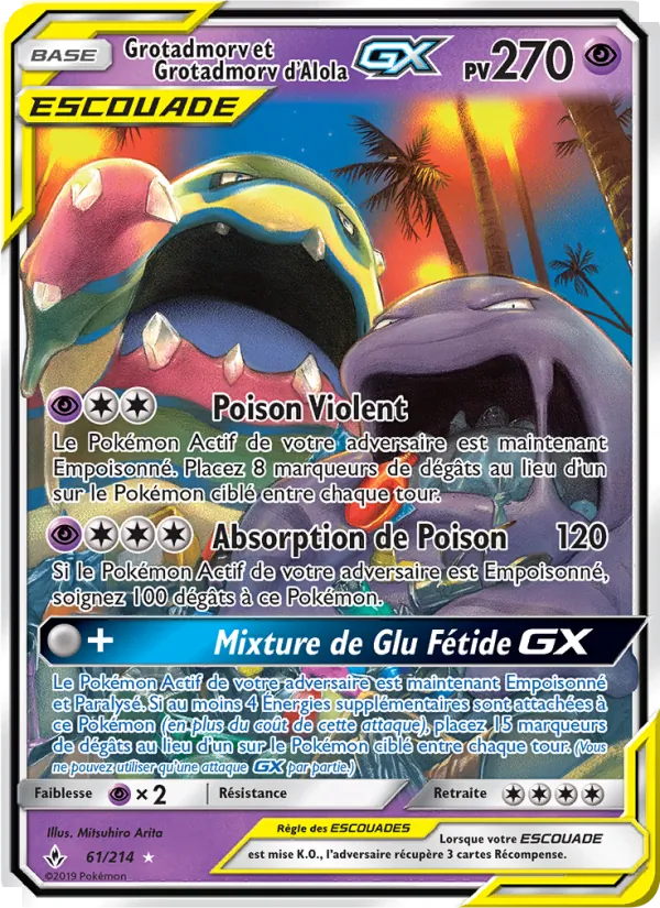 Carte Grotadmorv et Grotadmorv d’Alola GX 61/214 – Alliance Infaillible