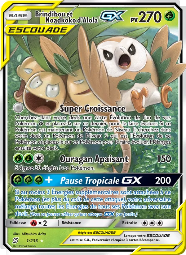 Carte Brindibou et Noadkoko d’Alola GX 1/236 – Harmonie des Esprits
