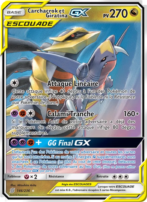 Carte Carchacrok et Giratina GX 146/236 – Harmonie des Esprits