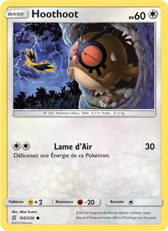 Carte Hoothoot 165/236 – Harmonie des Esprits