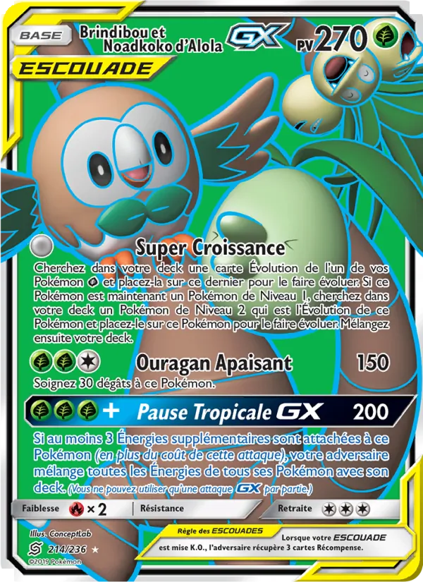 Carte Brindibou et Noadkoko d’Alola GX 214/236 – Harmonie des Esprits