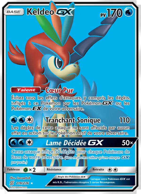 Carte Keldeo GX 219/236 – Harmonie des Esprits