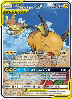 Carte Raichu et Raichu d’Alola GX 221/236 – Harmonie des Esprits