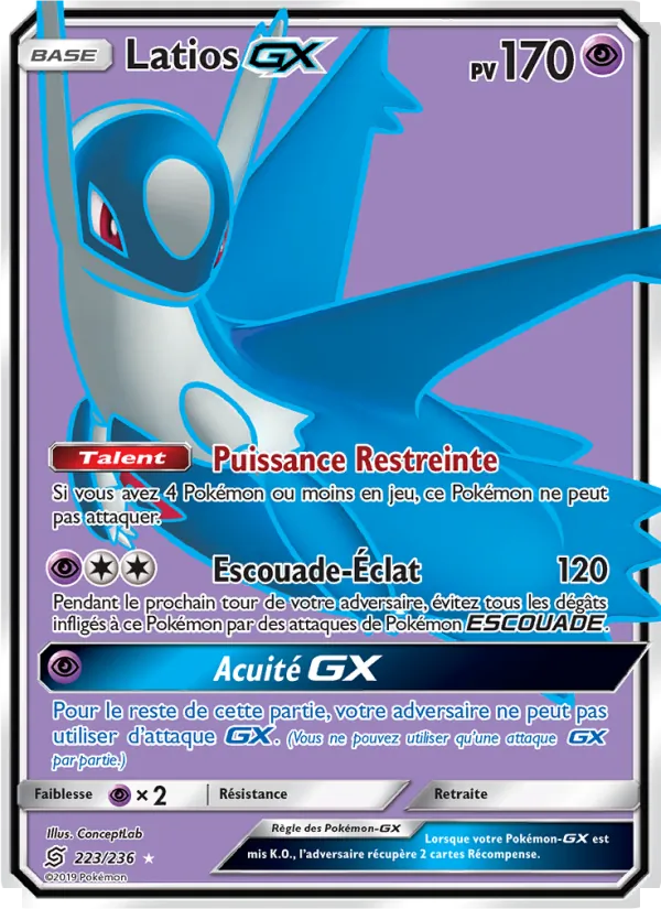 Carte Latios GX 223/236 – Harmonie des Esprits