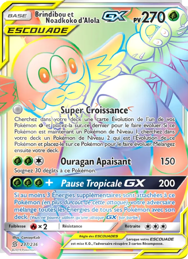 Carte Brindibou et Noadkoko d’Alola GX 237/236 – Harmonie des Esprits