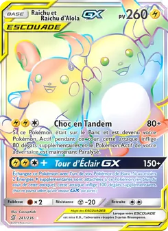Carte Raichu et Raichu d’Alola GX 241/236 – Harmonie des Esprits
