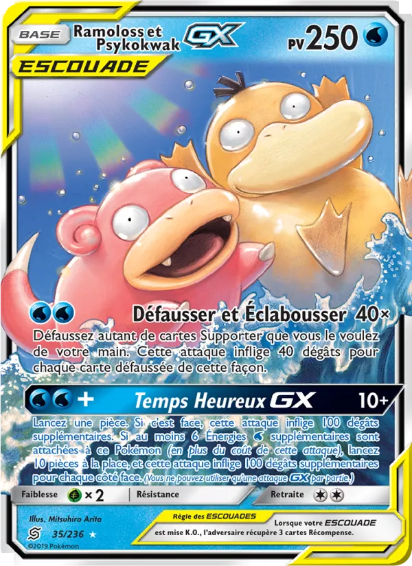 Carte Ramoloss et Psykokwak GX 35/236 – Harmonie des Esprits