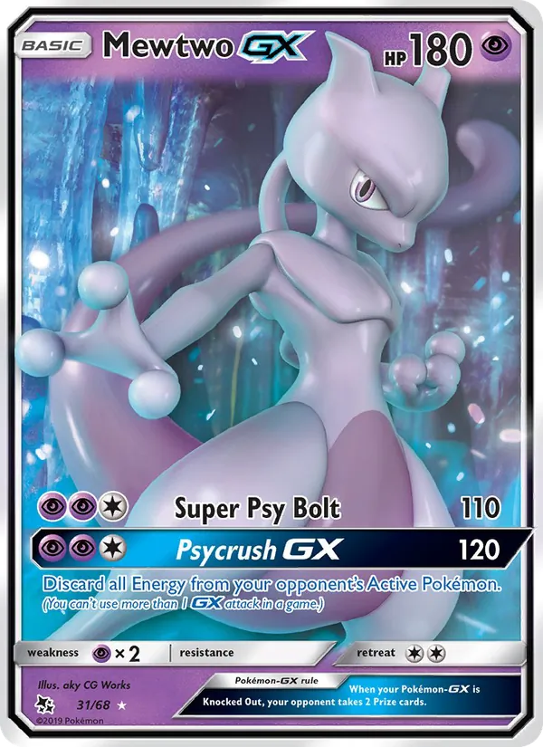 Carte Mewtwo-GX 31/68 – Destinées Occultes