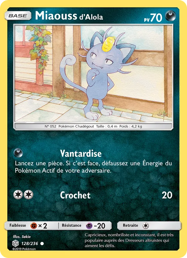 Carte Miaouss d’Alola 128/236 – Éclipse Cosmique