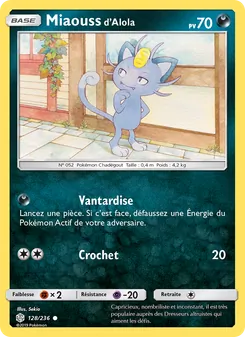 Carte Miaouss d’Alola 128/236 – Éclipse Cosmique