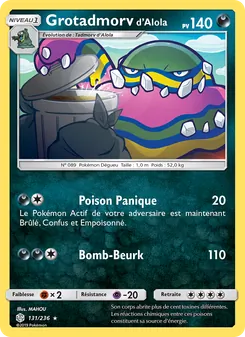 Carte Grotadmorv d’Alola 131/236 – Éclipse Cosmique