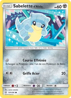 Carte Sabelette d’Alola 137/236 – Éclipse Cosmique
