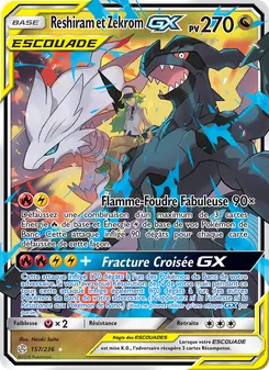 Carte Reshiram et Zekrom GX 157/236 – Éclipse Cosmique