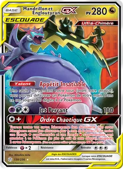 Carte Mandrillon et Engloutyran GX 158/236 – Éclipse Cosmique