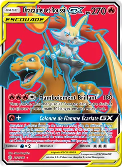 Carte Dracaufeu et Roussil GX 212/236 – Éclipse Cosmique