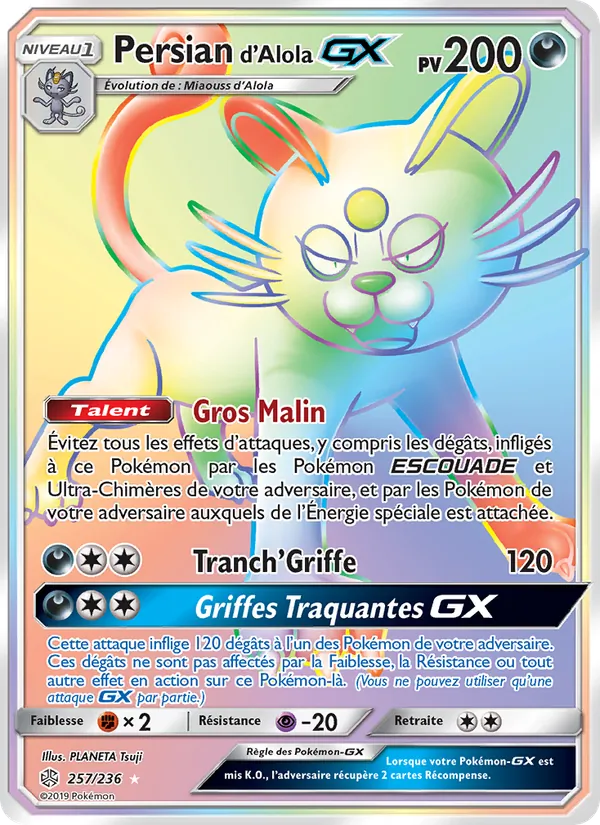 Carte Persian d’Alola GX 257/236 – Éclipse Cosmique