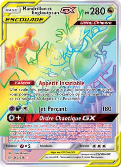 Carte Mandrillon et Engloutyran GX 260/236 – Éclipse Cosmique