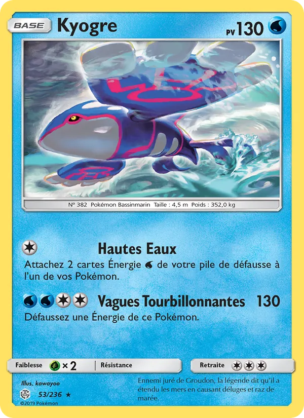 Carte Kyogre 53/236 – Éclipse Cosmique