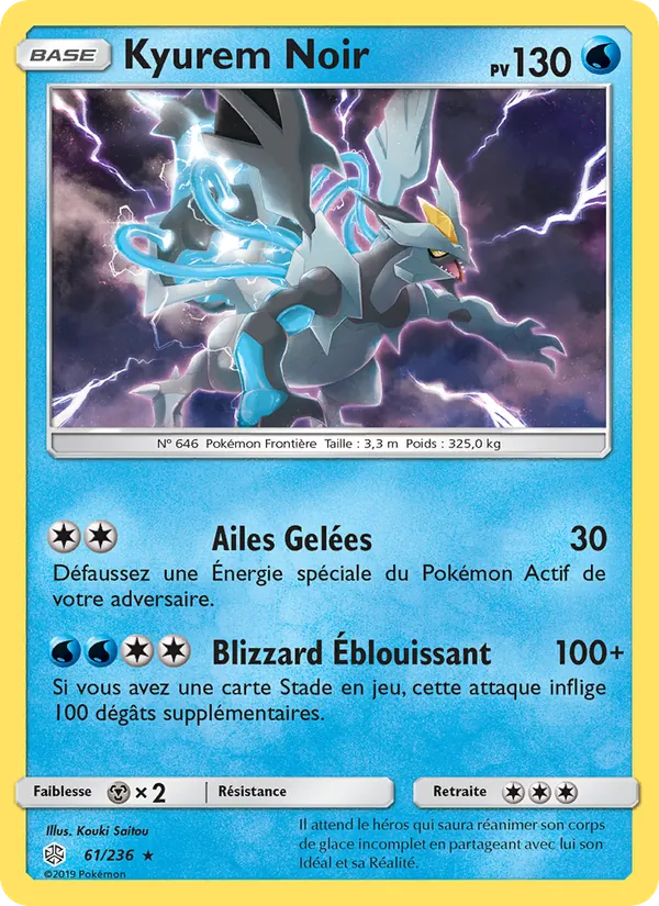 Carte Kyurem Noir 61/236 – Éclipse Cosmique