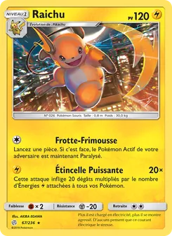 Carte Raichu 67/236 – Éclipse Cosmique