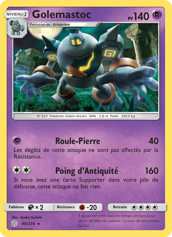 Carte Golemastoc 90/236 – Éclipse Cosmique