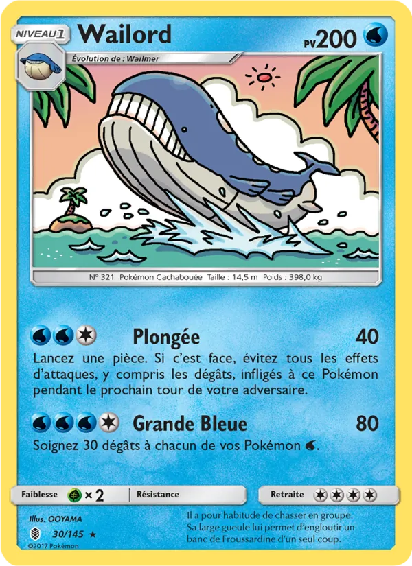 Carte Wailord 30/145 – Gardiens Ascendants