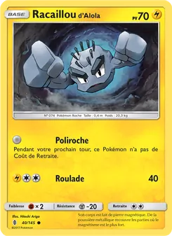 Carte Racaillou d’Alola 40/145 – Gardiens Ascendants