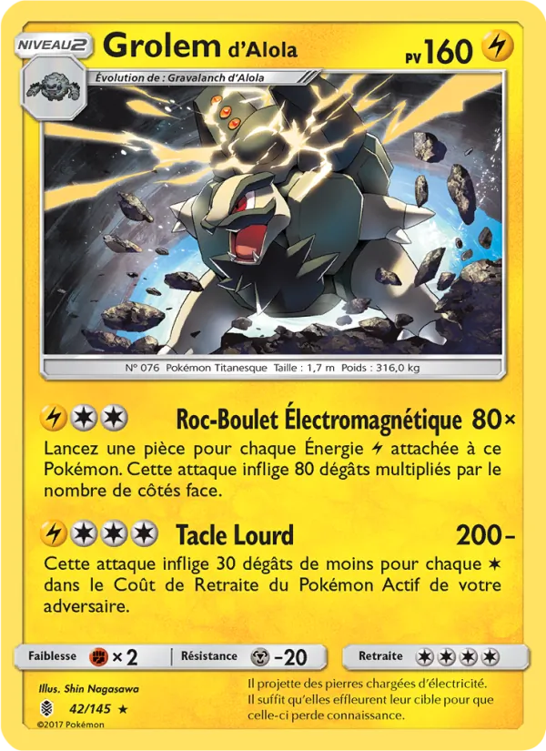 Carte Grolem d’Alola 42/145 – Gardiens Ascendants
