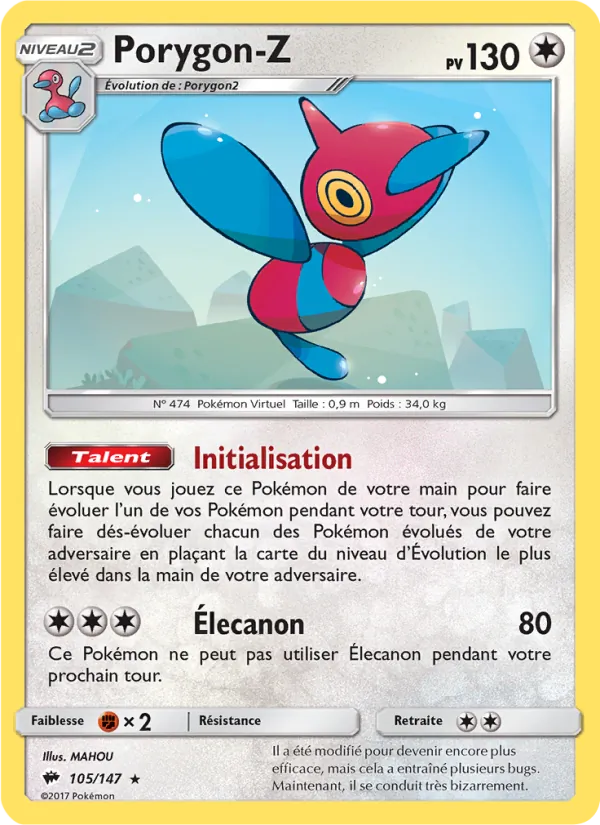 Carte Porygon-Z 105/147 – Ombres Ardentes