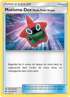 Carte Motisma-Dex – Mode Poké Scope 122/147 – Ombres Ardentes