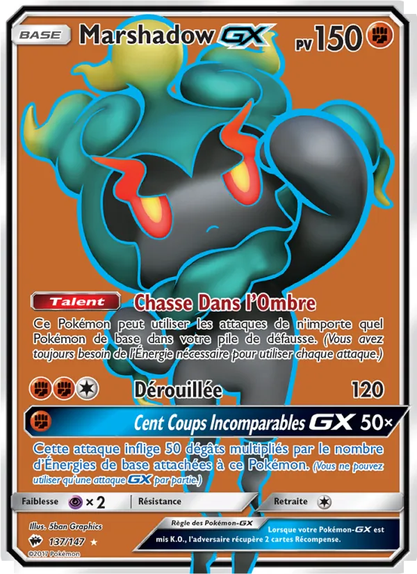 Carte Marshadow GX 137/147 – Ombres Ardentes