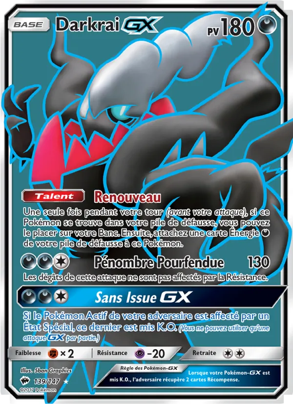 Carte Darkrai GX 139/147 – Ombres Ardentes
