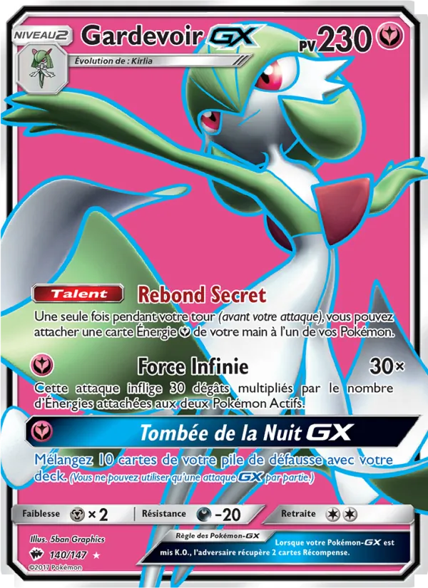 Carte Gardevoir GX 140/147 – Ombres Ardentes