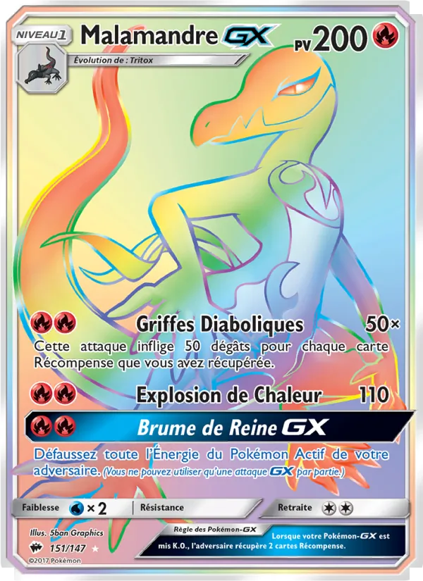 Carte Malamandre GX 151/147 – Ombres Ardentes