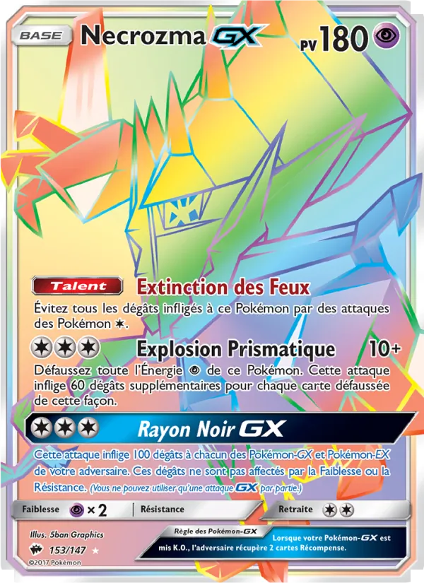 Carte Necrozma GX 153/147 – Ombres Ardentes