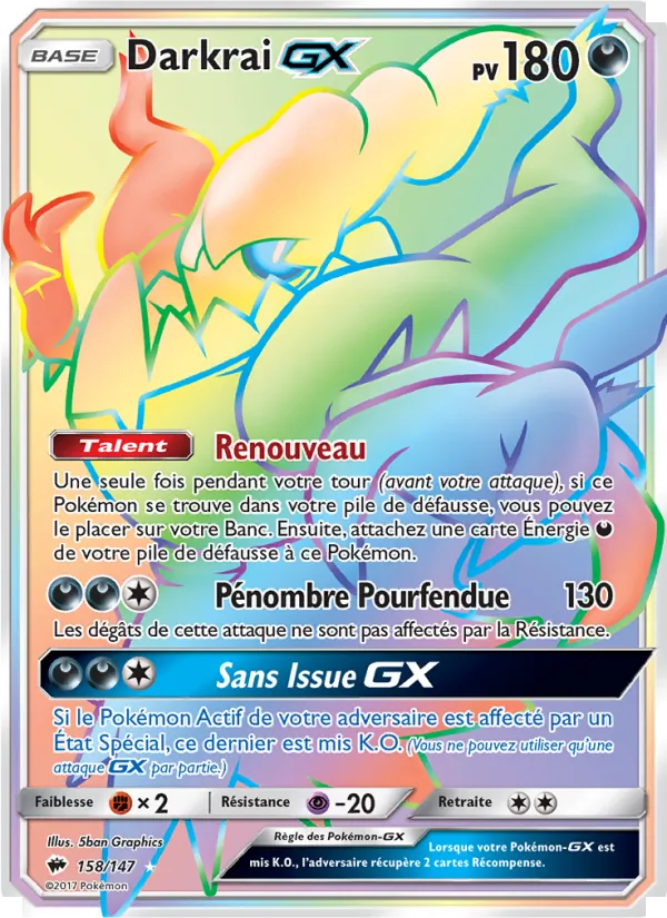 Carte Darkrai GX 158/147 – Ombres Ardentes
