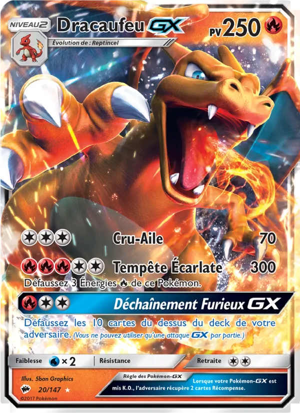 Carte Dracaufeu GX 20/147 – Ombres Ardentes