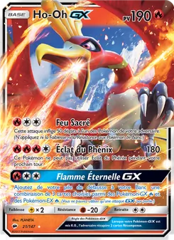 Carte Ho-Oh GX 21/147 – Ombres Ardentes