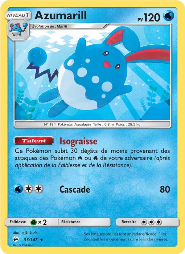 Carte Azumarill 35/147 – Ombres Ardentes