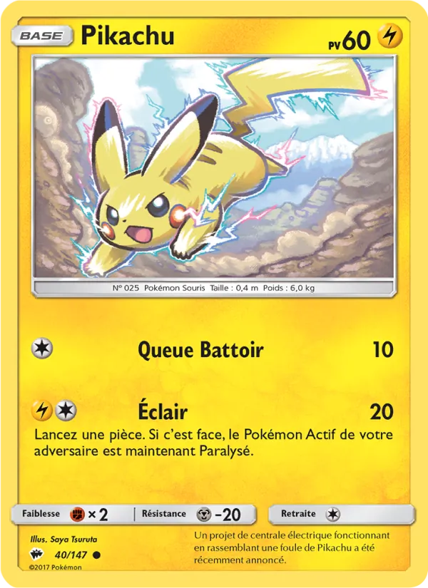 Carte Pikachu 40/147 – Ombres Ardentes