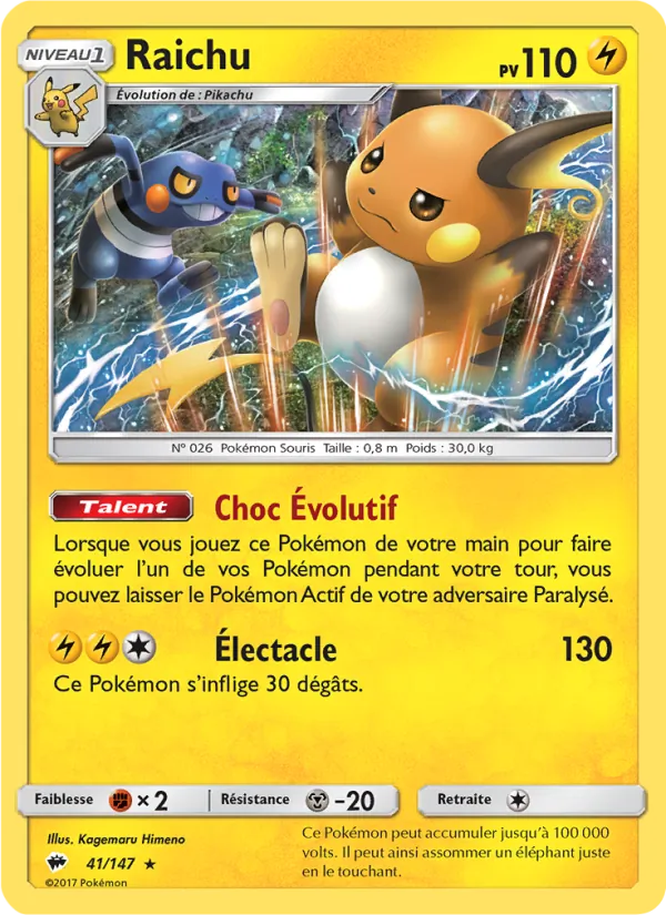 Carte Raichu 41/147 – Ombres Ardentes