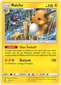 Carte Raichu 41/147 – Ombres Ardentes