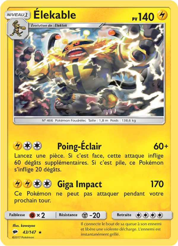 Carte Élekable 43/147 – Ombres Ardentes