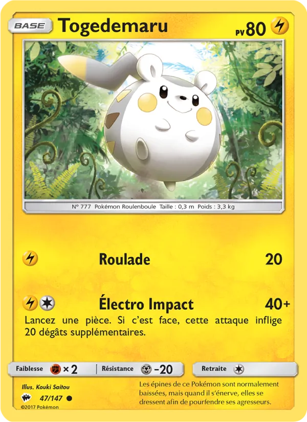 Carte Togedemaru 47/147 – Ombres Ardentes
