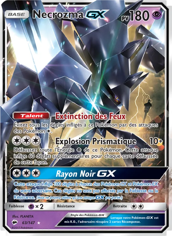 Carte Necrozma GX 63/147 – Ombres Ardentes